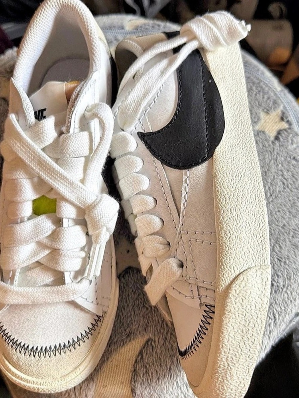 Nike Blazer Low '77 Jumbo White Black Sail (Women's) Sneakers